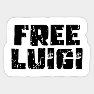 Free Luigi (Black Text) Sticker